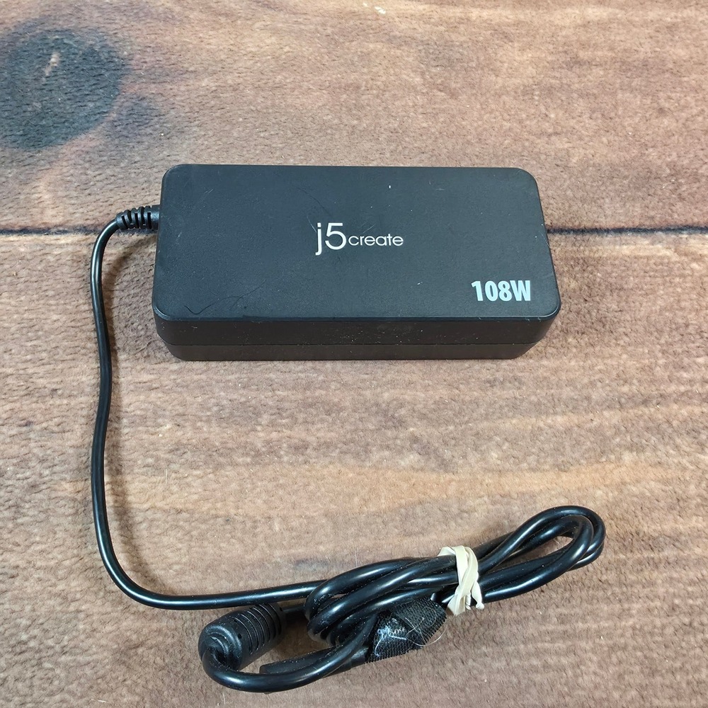 j5create USB-C Super Charger JUP34108 Black Excellent 108W Power Adapter
